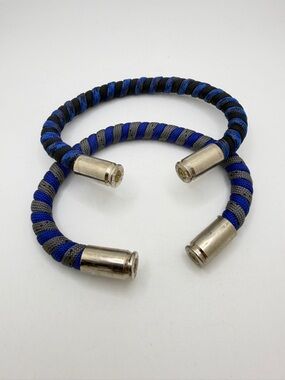 Handmade Men's 550 Cord and 9mm Bullet casing malleable bracelet! Priced for one